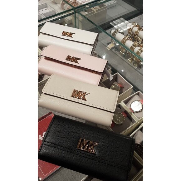 Michael Kors wallet mimi large flap bifold credit card phone wallet Powder Blush - Picture 8 of 8